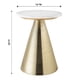 thumbnail image 3 of Mesa Lateral Moderna Redonda de Mármol Tempo de TOV Furniture 40 cm Blanca, 3 of 5