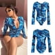 thumbnail image 5 of Traje de baño de una pieza de manga larga con cremallera para mujer, traje de baño para surf, 5 of 5