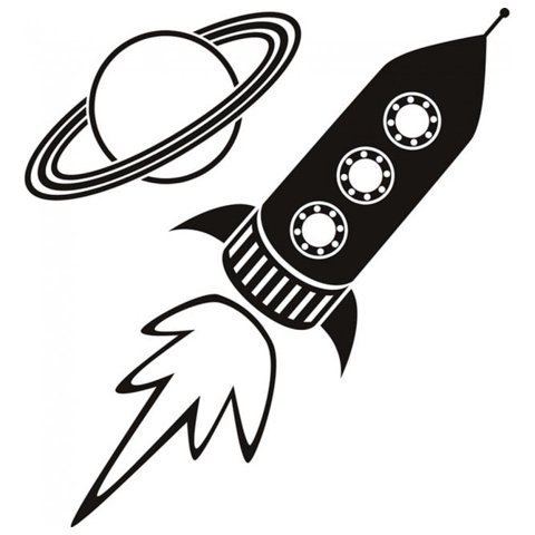 Rienda Libre Graphics - Decomural Rocket Planets Space Ws-19016