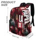 thumbnail image 3 of La Casa de Papel-theme Backpack, Campus style schoolbag Bookbag with Adjustable Shoulder Straps And Large Zip Compartment, Unisex Travel Bags.42x30x15cm, 3 of 6