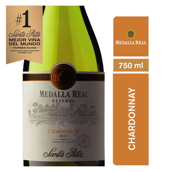 Vino Blanco Medalla Real Reserva Chardonnay Botella, 750 cc