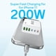 thumbnail image 3 of Cargador Dimiway 200W GaN de 6 puertos USB‑C rápido, 2 unidades, 3 of 7