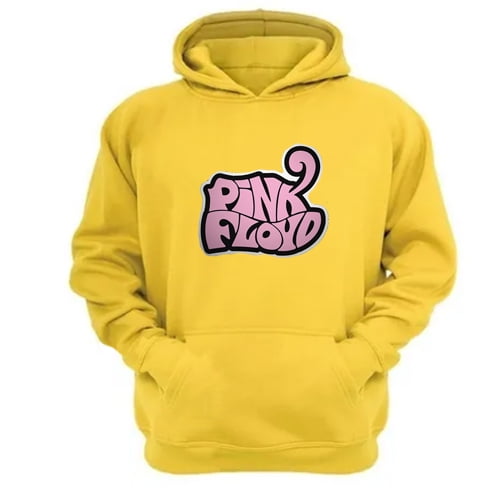 Polerón Canguro Pink Floyd Amarillo Talla S Unisex
