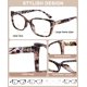 thumbnail image 4 of Gafas de Lectura AEZUNI Mujer Sobredimensionadas Marrón 3.5, 4 of 6