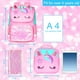 thumbnail image 3 of 3PCS Backpack for Girls and Boys 15" Kids Sequin Bookbag with Lunch Box Unicorn Dinosaur Cat Pink Purple Blue Green School Bag, 3 of 3