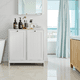 thumbnail image 3 of Tilted Laundry Hamper with Removable Basket, Hidden Laundry Hamper, Bathroom Laundry Hamper Storage Cabinet, Free-Standing Home Organizer, White, 3 of 3