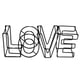 thumbnail image 5 of Adornos De Escritorio De Letras De Amor De Alambre De Metal 3D Para El Día De San Valentín Negro, 5 of 5