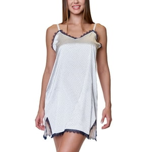 Baziani - Camisola Satín Mujer Blanco Xl