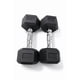 thumbnail image 1 of Set 2 Mancuernas Hexagonales Fijas de Goma 7.5 kg Negra– Entrenamiento Funcional y de Fuerza, 1 of 3
