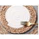thumbnail image 3 of Conjunto de alfombras tejidas redondas de 4 alfombras de mesa resistentes al calor para mesa de comedor, casa, boda (blanco), 3 of 3