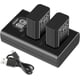 thumbnail image 1 of Kit Cargador Dual y Baterías Neewer NP-FW50 1100mAh Sony, 1 of 7