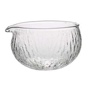 Magideal - Cuenco Matcha Con Vertedor, Vidrio Matcha Transparente Resistente Al Calor Grueso, Cuenco Mezclador De Estilo Japonés Para Té Verde, Diseño Fácil