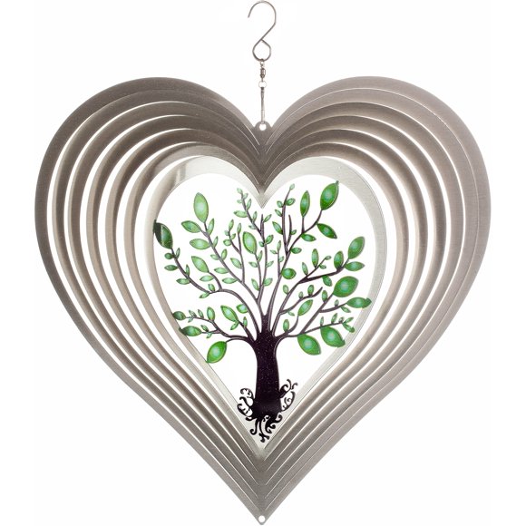 Wind Spinner ISEO Heart, 30 cm, metal, decoración de jardín