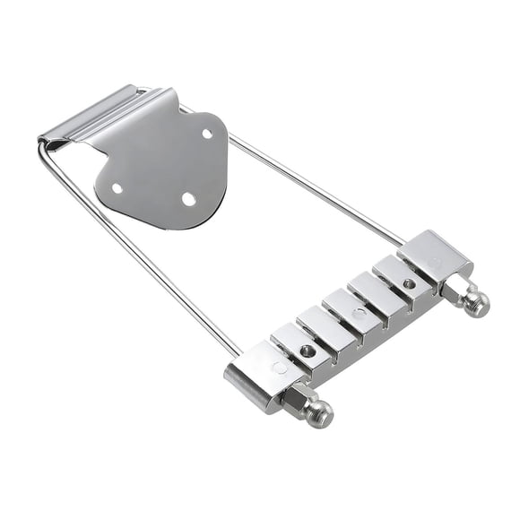 Pieza De Reparación Para Puente De Cordal Trapezoidal De Guitarra De 6 Cuerdas, Compatible Con Guitarra Archtop De Jazz, Color Plata