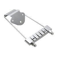 Bothyi - Pieza De Reparación Para Puente De Cordal Trapezoidal De Guitarra De 6 Cuerdas, Compatible Con Guitarra Archtop De Jazz, Color Plata