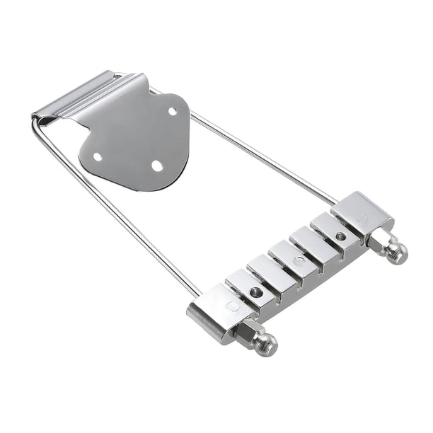 Pieza De Reparación Para Puente De Cordal Trapezoidal De Guitarra De 6 Cuerdas, Compatible Con Guitarra Archtop De Jazz, Color Plata