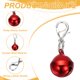 thumbnail image 3 of Uxcell 10 Pcs 0.55'' Campana de gato con hebilla de langosta campana brillante para collares de perro rojo, 3 of 7