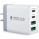 thumbnail image 1 of Cargador USB C Aioneus Cargador rápido de 4 puertos y 40 W, color blanco, 1 of 7