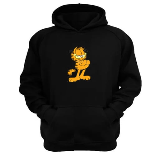 Genérico - Polerón Canguro Garfield Negro Talla Xs Unisex