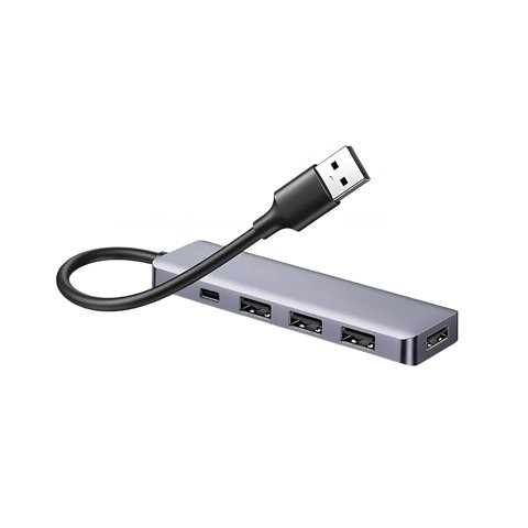 Disparo - Multiplicador Puertos Adaptador Usb 3.0 Tipo C A Hdtv 5 En 1
