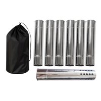 Ioensy - 6 Tubos Rectos Para Chimenea, Extensión De Tubo Para Estufa, Para Tienda De Campaña, Senderismo, Picnic