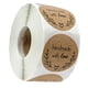 thumbnail image 4 of 1 rollo de 500 piezas Kraft redondo hecho a mano con pegatinas de amor etiquetas adhesivas B, 4 of 5