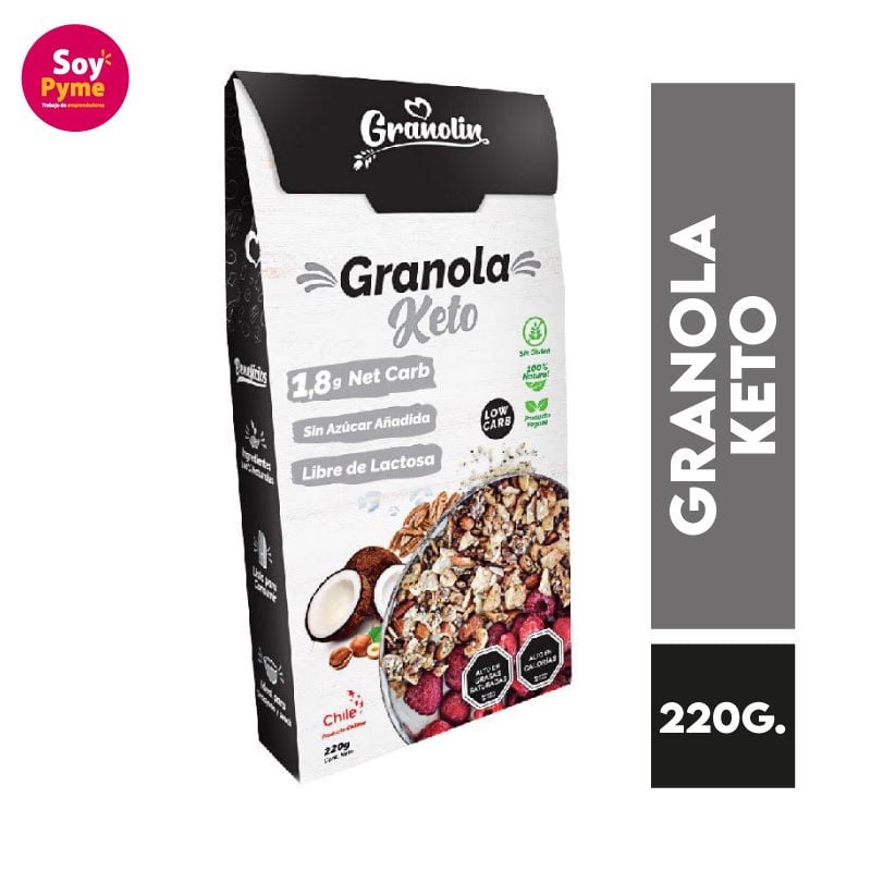 Granola Keto Sin Azucar 220 g Granolin