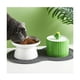 thumbnail image 2 of Fuente y dispensador de agua para gatos, dispensador de agua de cerámica, flujo de circulación automático, agua potable, boca no mojada, bebedero para mascotas, verde, 2 of 5