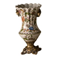 Magideal - Florero De Cerámica, Adorno De Escritorio, Elegante Centro De Mesa Retro Americano, Florero Decorativo Para Armario De Tv, Decoración Del Hogar Para Estilo D