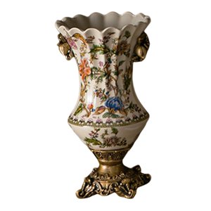 Magideal - Florero De Cerámica, Adorno De Escritorio, Elegante Centro De Mesa Retro Americano, Florero Decorativo Para Armario De Tv, Decoración Del Hogar Para Estilo D