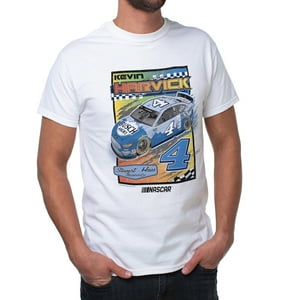 Delsol - Nascar Camiseta Clásica Para Hombre - Kevin Harvick - Blanca De Para Hombre - Camiseta (L)
