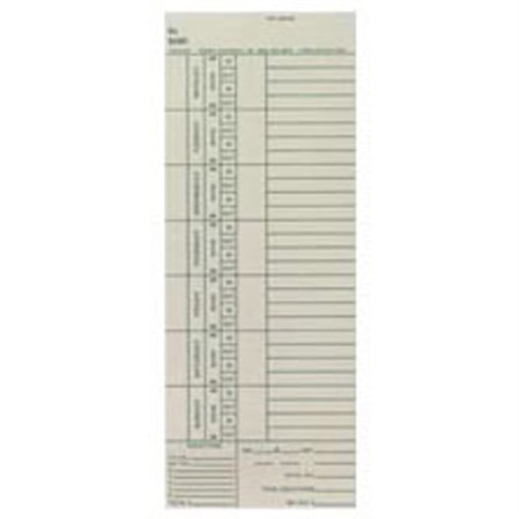 Tarjetas de Tiempo para Oficina AMANO AMA5200 1000 unidades 23x9 cm