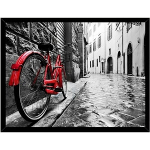 Genérico - Cuadro Decorativo Bici Roja Medidas 30X40 Cm