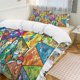 thumbnail image 3 of Comforter Set Queen Size Pokmon - Stained Glass Set with 2 Pillowcases for All SeasonsBedding Set 3pcs for Kids Boys Girls Bedroom Decor Bed Sheets, 3 of 5