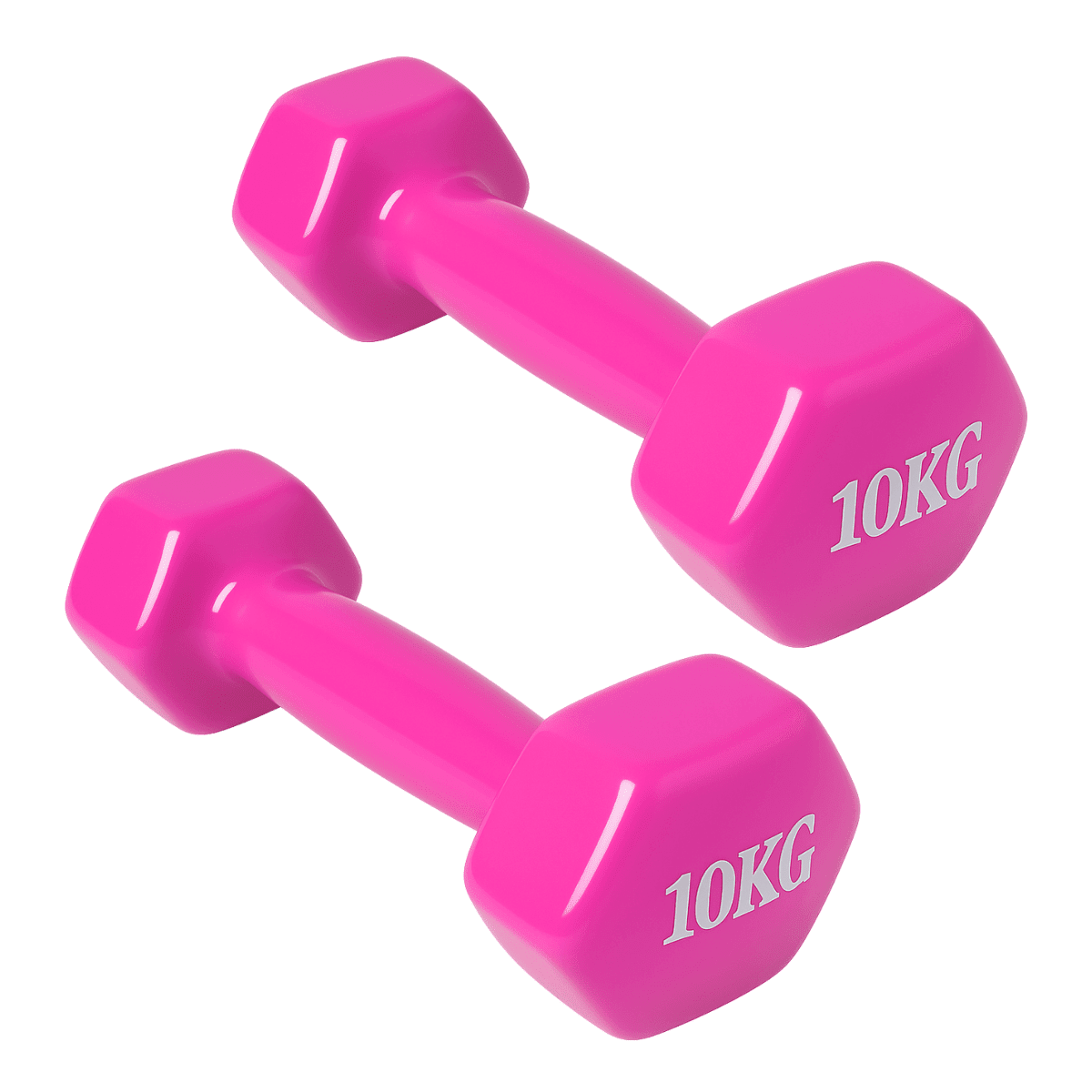 Linea Sport - Par De Mancuernas 10 Kg C/u Total 20 Kg Hexagonales De Vinilo