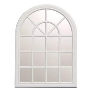 Fliperex - Marco Espejo Decorativo Clasico Forma De Ventana Vintage Blanco