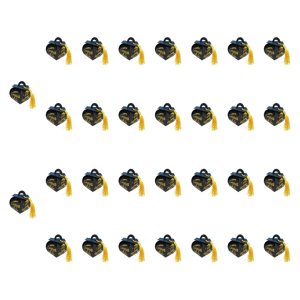 Magideal - 30 Cajas De Regalo Con Forma De Birrete De Graduación, Artículos De Recuerdo Para Fiestas De Graduación, Centros De Mesa Portátiles, Bolsas De Regalo, Negro