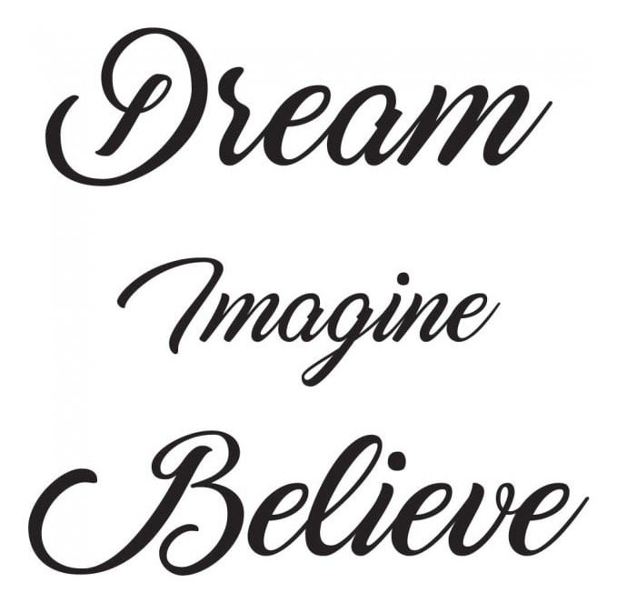 Rienda Libre Graphics - Decomural Dream Imagine Believe Inspirational Ws-44271