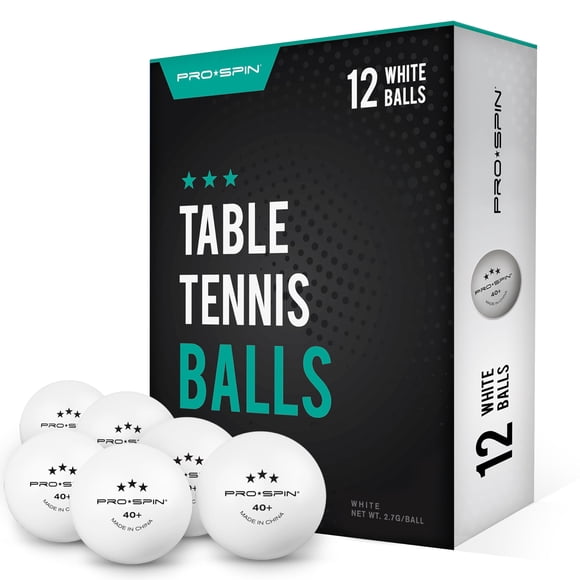Pelotas de ping pong PRO SPIN 3-Star Training 40+ ABS (paquete de 12)