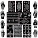 thumbnail image 1 of Kit de Plantillas para Tatuajes Temporales Koogel 18 Hojas 97 Piezas de Henna, 1 of 7