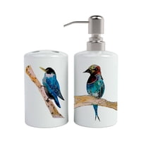 Paper-Home - Set De Baño Pájaros Azules