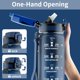 thumbnail image 3 of Botella de Agua QLUR 1000 ml con Pajilla y Marcador de Tiempo, 3 of 8