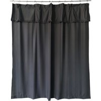 Mallorca - Juego Cortina Recogida Para Baño Lisa Grafito
