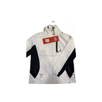 Genérico - Chaqueta Cortaviento Deportiva Ultra Liviana Micropolar Blanco, Talla Xl