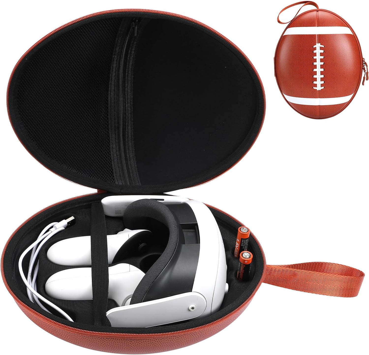 Estuche Rígido Aaronmei Para Accesorios Meta Quest 3 Naranja