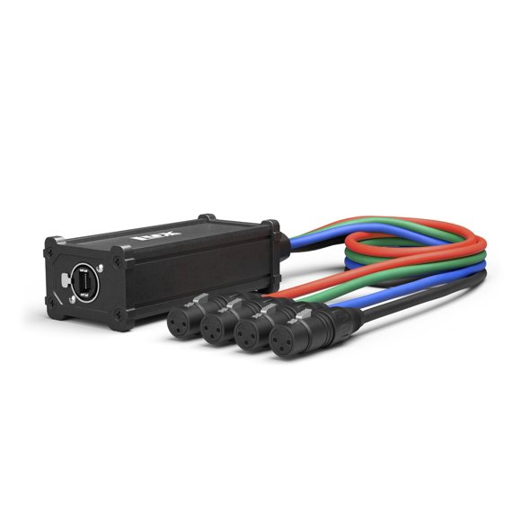 Cable Breakout LyxPro de 4 canales XLR/TRS hembra a RJ45 Ethercon