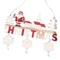 Magideal - Etiquetas Colgantes Navideñas De Madera Con Campanas, Letrero Navideño, Letrero Colgante Para Puerta Para Porche, Inauguración De La Casa, Granja, Ofi Papá Noel