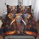 thumbnail image 1 of Juego de funda nórdica con estampado de elefante en 3D. Juego de funda nórdica de 3 piezas de microfibra suave con cierre de cremallera para adolescentes y adultos., 1 of 3