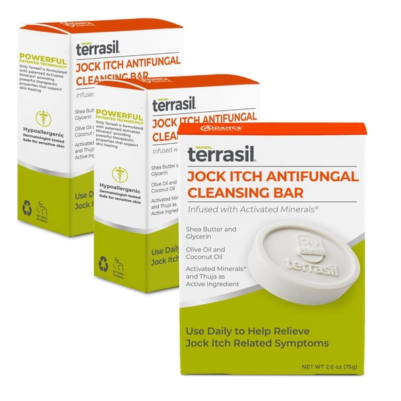Jabón Terrasil para Tiña Crural Antifúngico 75g Paquete de 3