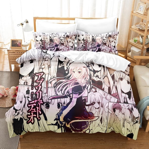 New Kawaii Anime Absolute Duo Bedding Set Single Twin Full Size Bed Set Adult Kid Bedroom Duvet cover Sets Bed Sheets